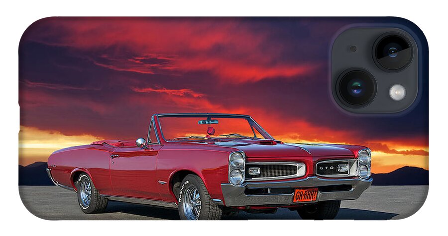 Alloy iPhone 14 Case featuring the photograph 1966 Pontiac GTO Convertible by Dave Koontz