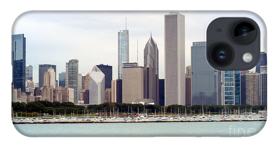 Action Photo Original Print Chicago Skyline iPhone 14 Case featuring the photograph Action Photo Original Print Chicago Skyline #1 by Action