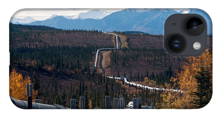 Nature iPhone 14 Case featuring the photograph Alaska Oil Pipeline #1 by Mark Newman