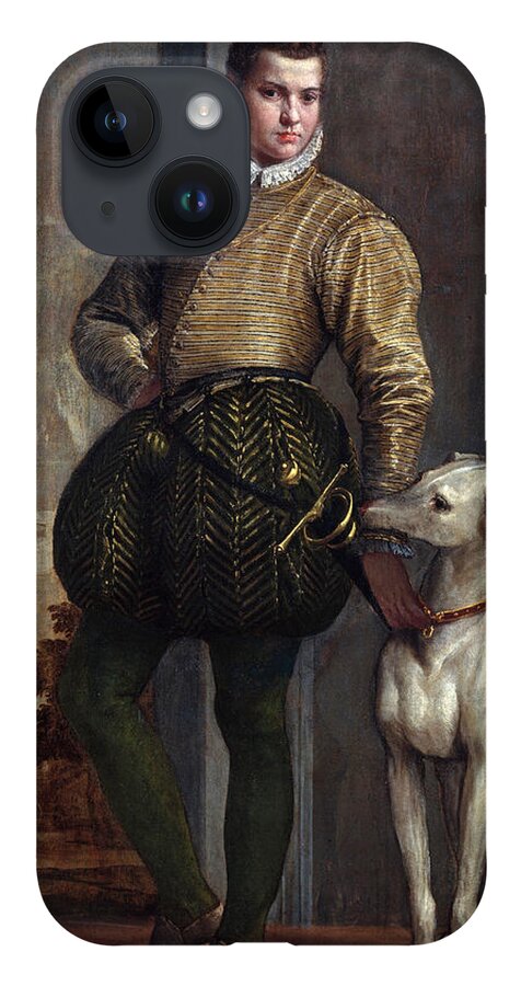 Paolo Veronese iPhone Case featuring the painting Boy with a Greyhound by Paolo Veronese