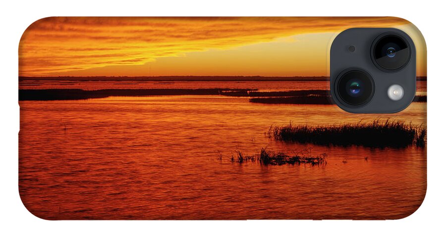 Kansas iPhone 14 Case featuring the photograph Cheyenne Bottoms sunset by Rob Graham