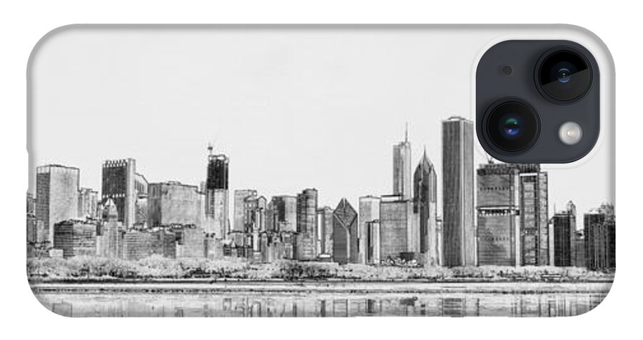 Chicago Panorama iPhone Case featuring the digital art Chicago Panorama by Dejan Jovanovic