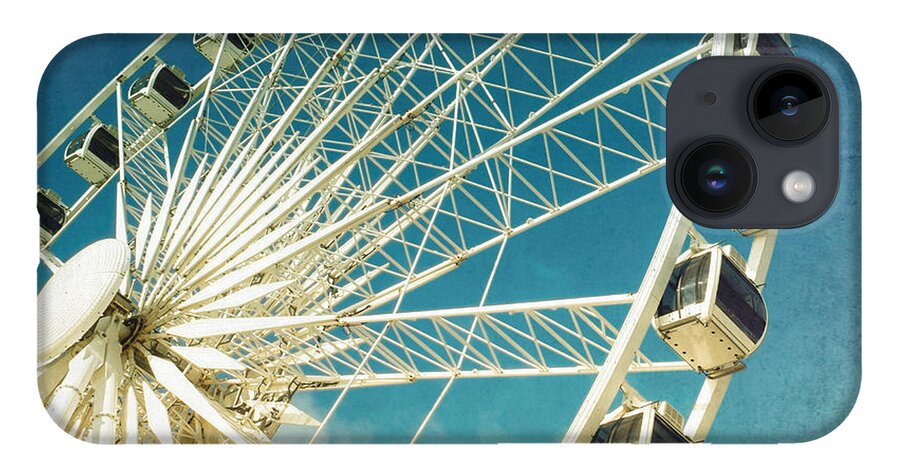 Wheel iPhone 14 Case featuring the photograph Ferris wheel retro #1 by Jane Rix