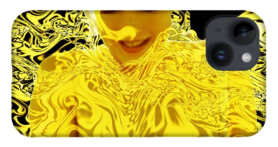 Golden Goddess iPhone 14 Case featuring the digital art Golden Goddess by Seth Weaver