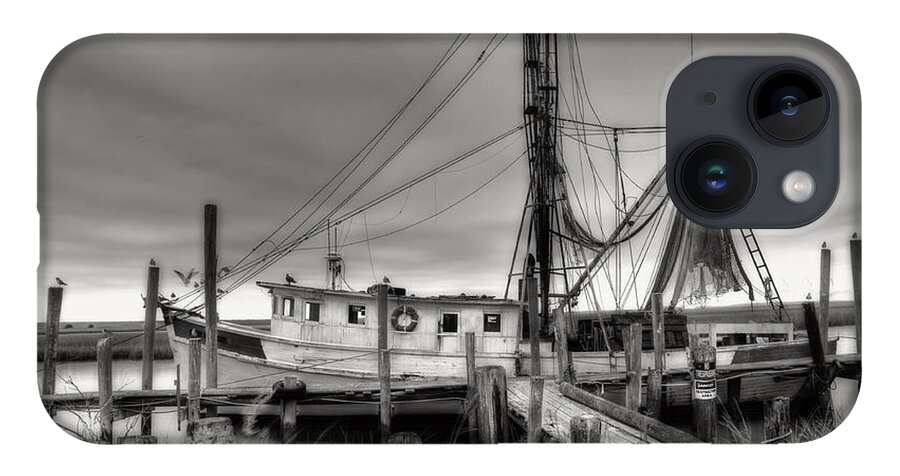 Shrimp Boat iPhone 14 Case featuring the photograph Lowcountry Shrimp Boat #1 by Scott Hansen