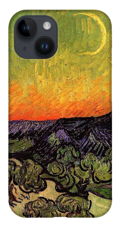 Vincent Van Gogh iPhone 14 Case featuring the painting Moonlit Landscape #1 by Vincent Van Gogh