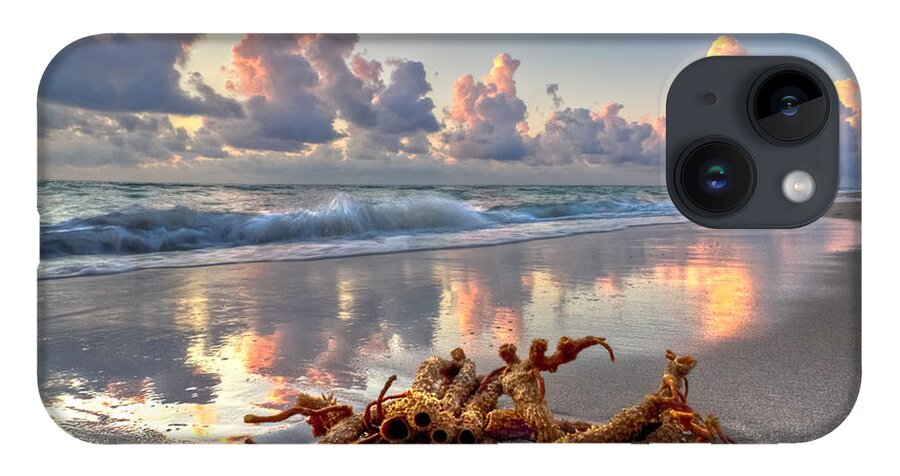 Blowing iPhone 14 Case featuring the photograph Morning Surf by Debra and Dave Vanderlaan
