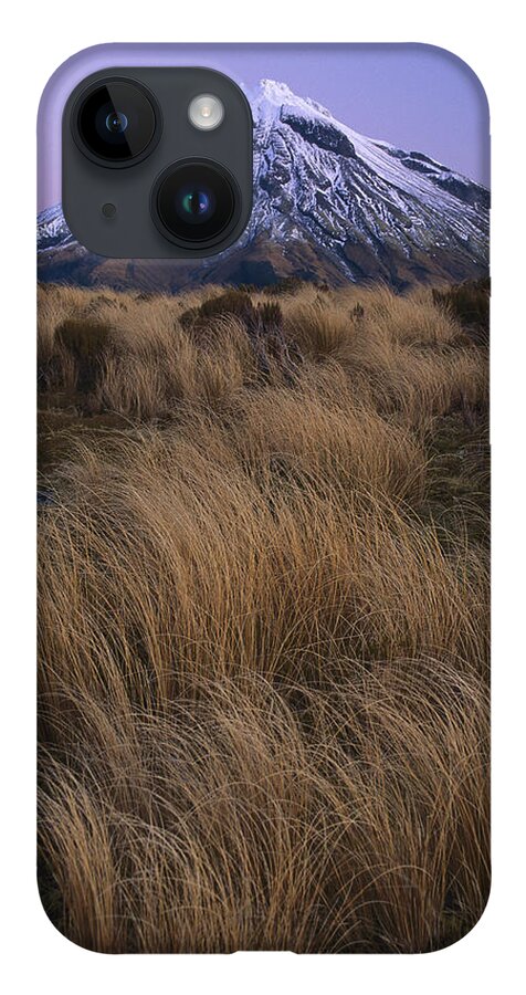 Feb0514 iPhone 14 Case featuring the photograph Mount Taranaki At Dusk New Zealand #1 by Shaun Barnett