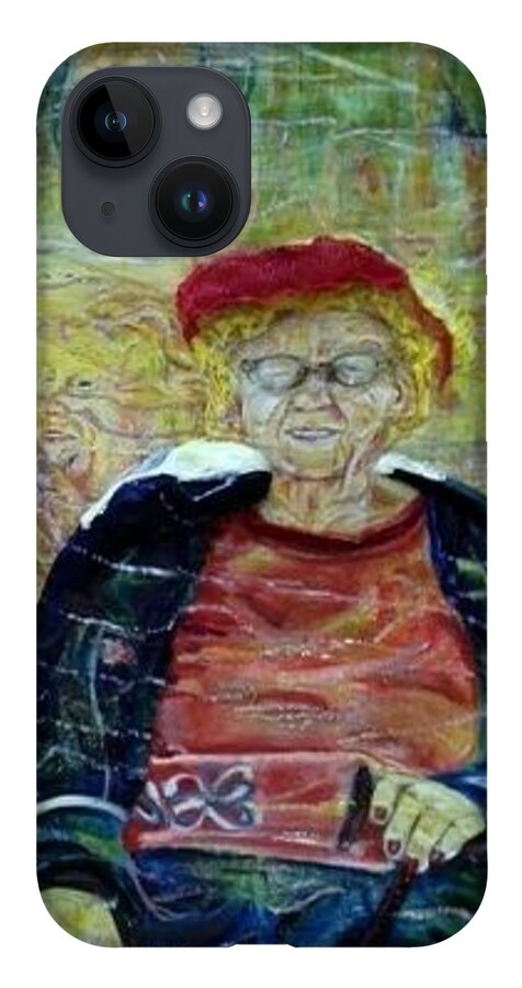  iPhone 14 Case featuring the painting Mrs Boyda by Peggy Blood