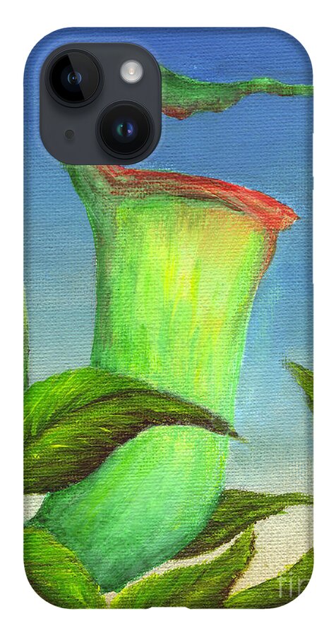 Plant iPhone Case featuring the painting Pitcher Plant by Michelle Bien