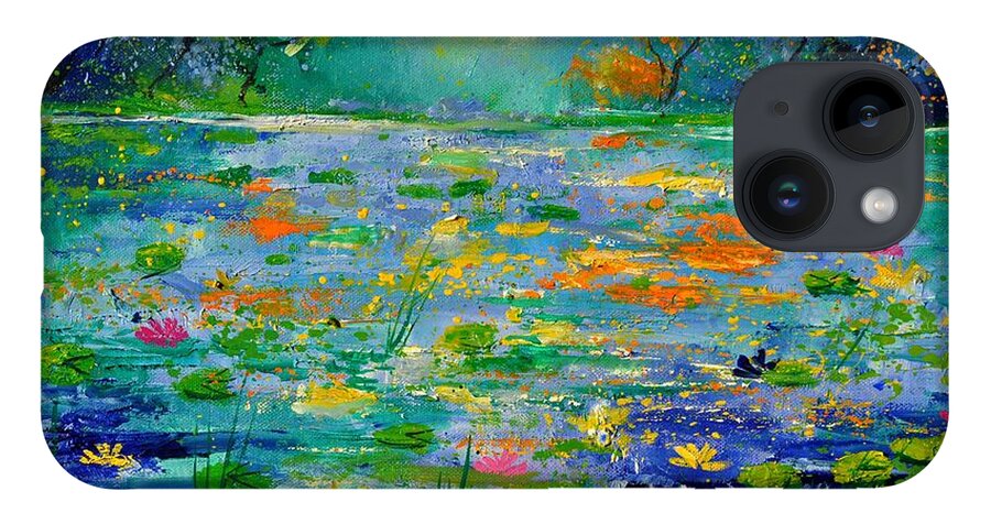 Landscape iPhone 14 Case featuring the painting Pond 454190 by Pol Ledent