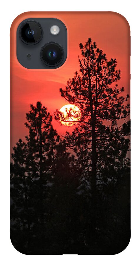 Sunrise iPhone 14 Case featuring the photograph Smokey Sunrise by E Faithe Lester