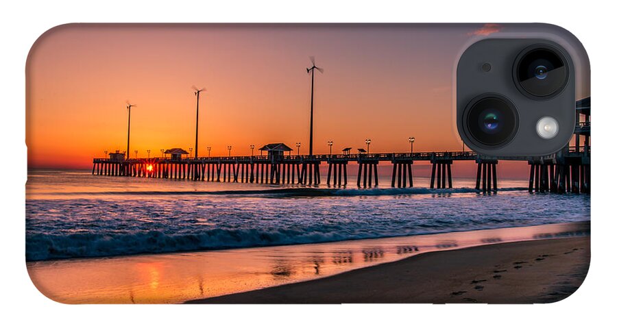 Sunrise iPhone 14 Case featuring the photograph Sunrise at the Pier #1 by Stacy Abbott