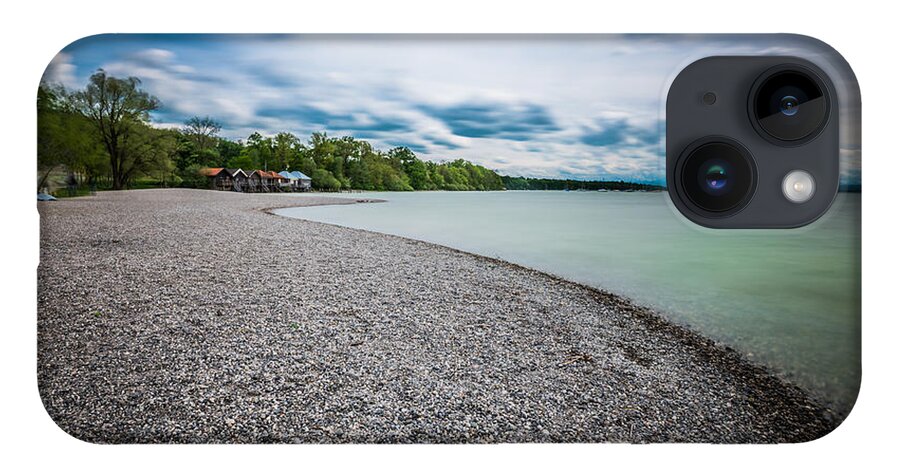 Ammersee iPhone 14 Case featuring the photograph The beach by Hannes Cmarits