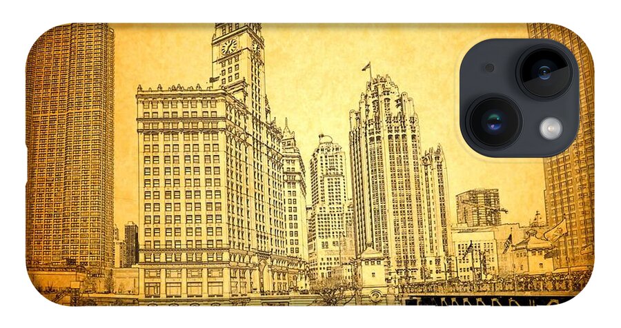 Wrigley Tower iPhone Case featuring the photograph Wrigley Tower by Dejan Jovanovic