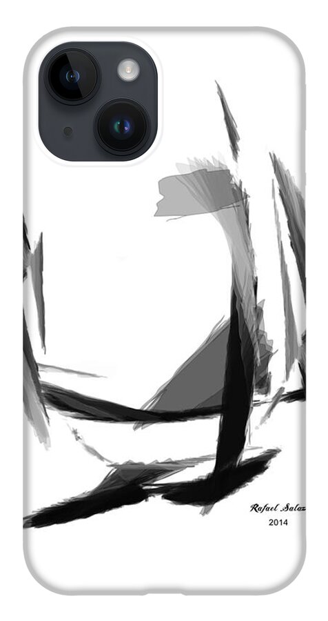 Abstract iPhone Case featuring the digital art Abstract Series II by Rafael Salazar