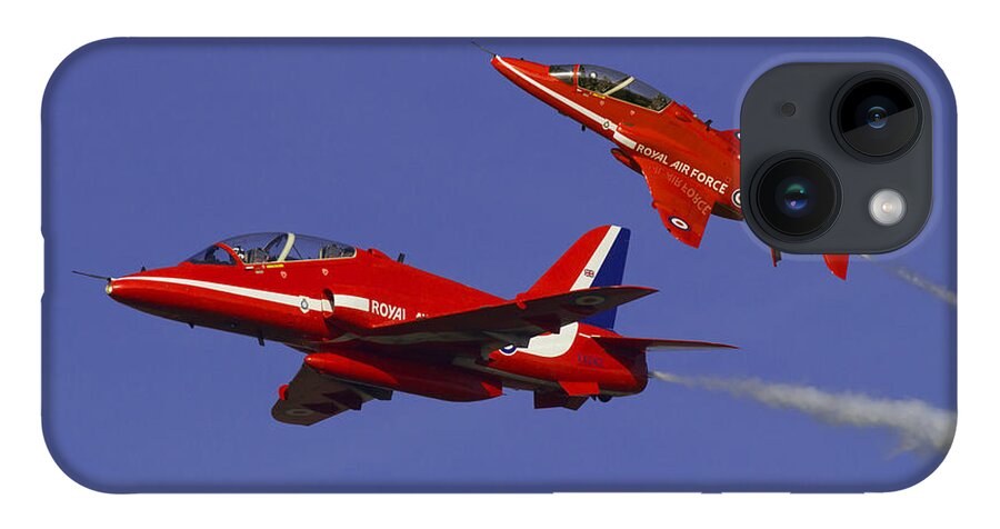 The Red Arrows iPhone Case featuring the digital art Red Arrows by Airpower Art