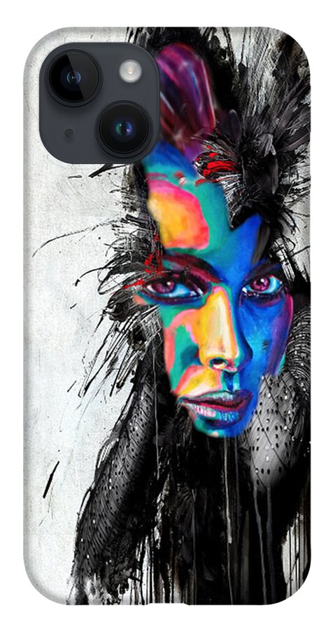 Female iPhone Case featuring the painting Facial Expressions by Rafael Salazar