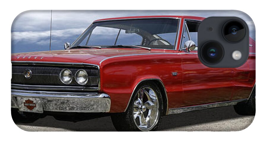 1966 Dodge Charger iPhone 14 Case featuring the photograph 1966 Dodge Charger by Mike McGlothlen