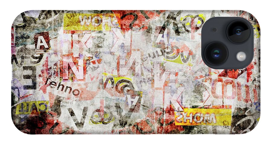 Grunge iPhone Case featuring the digital art Grunge textured background by Jelena Jovanovic