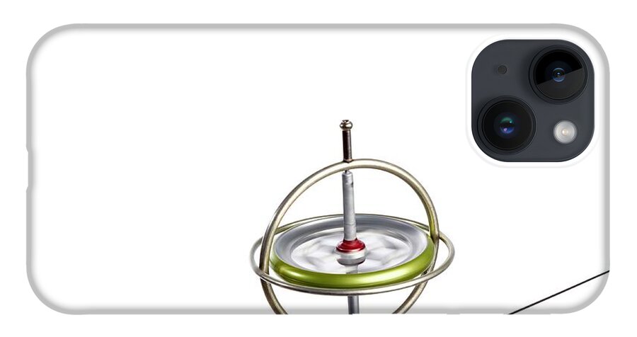 Compass iPhone Case featuring the photograph Gyroscope Balancing On A Wire by Science Photo Library