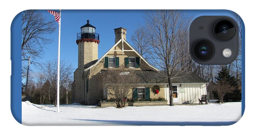 Winter iPhone Case featuring the photograph McGulpin Point Lighthouse in Winter by Keith Stokes