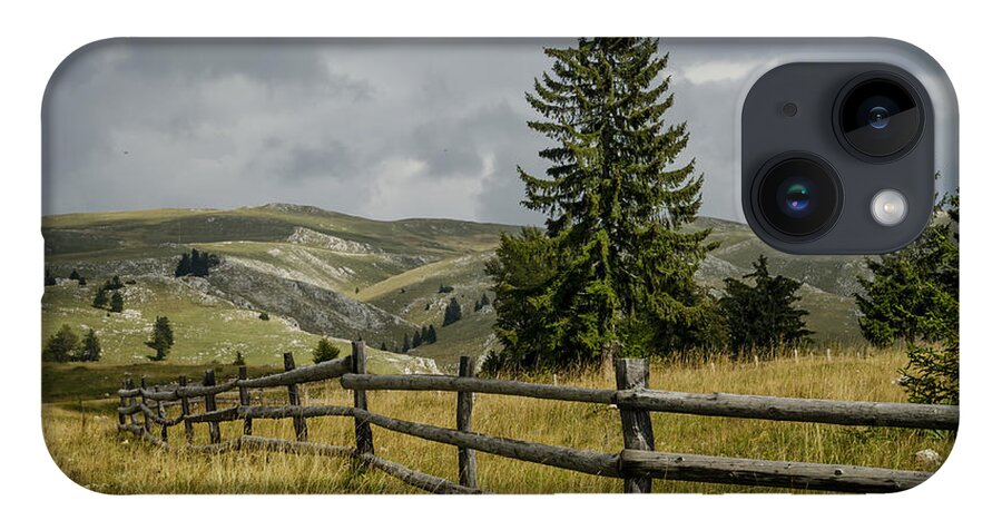 Fence iPhone Case featuring the photograph Mountain Landscape by Jelena Jovanovic