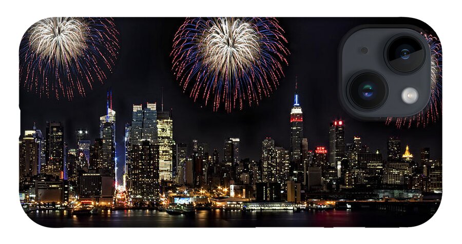 New York City iPhone 14 Case featuring the photograph New York City Celebrates the 4th #2 by Susan Candelario
