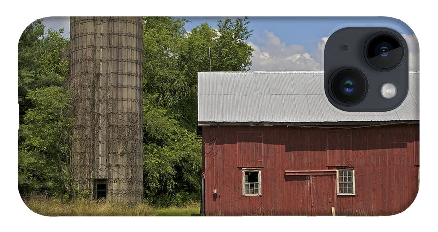 Barn iPhone 14 Case featuring the photograph Red Weathered Farm Barn of New Jersey by David Letts