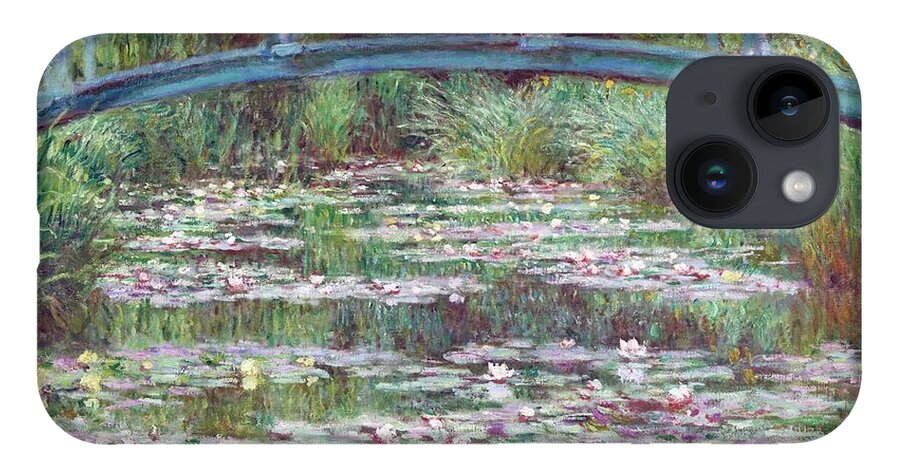 Claude Monet iPhone 14 Case featuring the painting The Japanese Footbridge #2 by Claude Monet