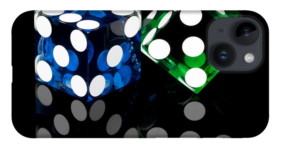 Dice iPhone 14 Case featuring the photograph Colorful Dice by Raul Rodriguez