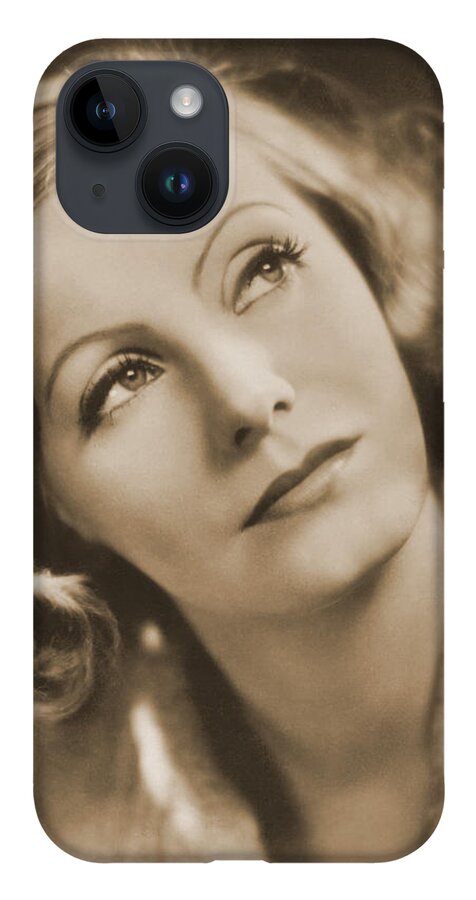 Entertainment iPhone 14 Case featuring the photograph Greta Garbo, Hollywood Movie Star #3 by Photo Researchers