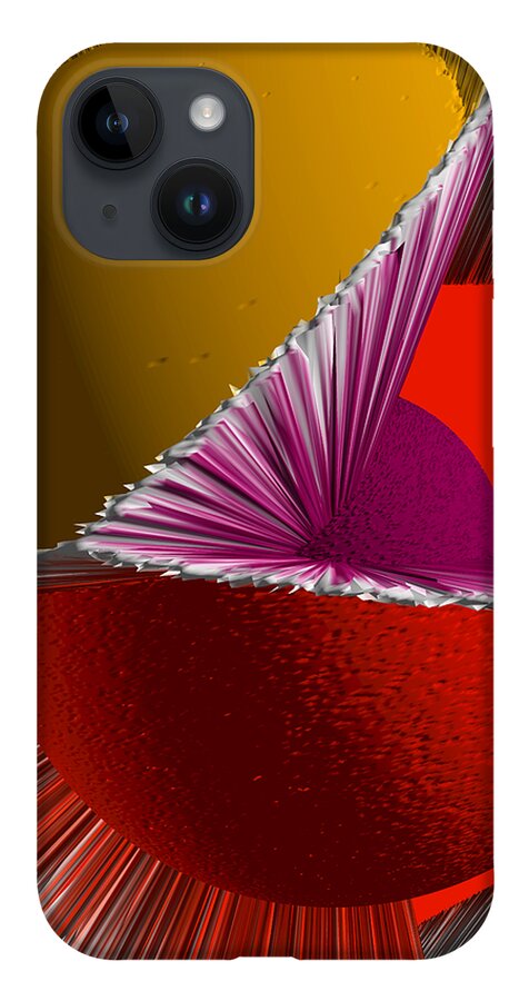 3d iPhone 14 Case featuring the digital art 3D Abstract 5 by Angelina Tamez