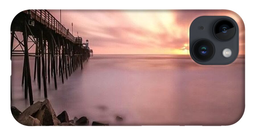  iPhone 14 Case featuring the photograph Long Exposure Sunset At The Oceanside by Larry Marshall