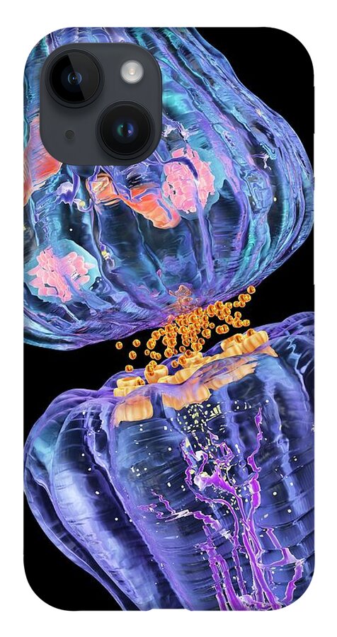 Artwork iPhone Case featuring the photograph Nerve Synapse by Alfred Pasieka/science Photo Library