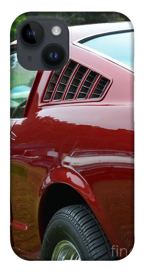Red iPhone 14 Case featuring the photograph Classic Mustang #6 by Dean Ferreira