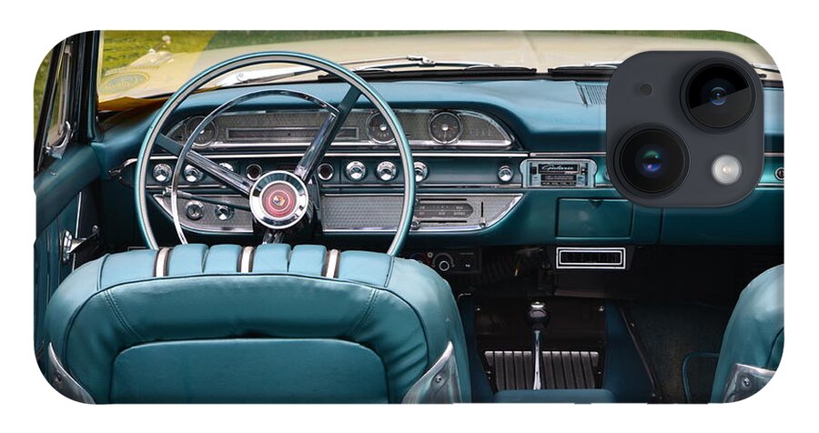 Turquoise iPhone 14 Case featuring the photograph Ford Detail by Dean Ferreira