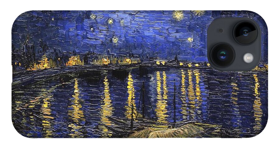 Vincent Van Gogh iPhone 14 Case featuring the painting Starry Night Over The Rhone #4 by Vincent Van Gogh
