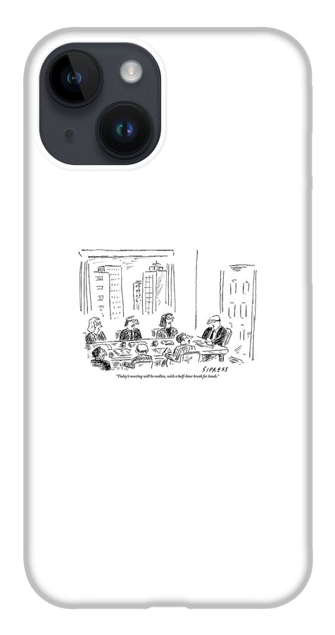 A Ceo Talks To His Board During A Board Meeting iPhone 14 Case
