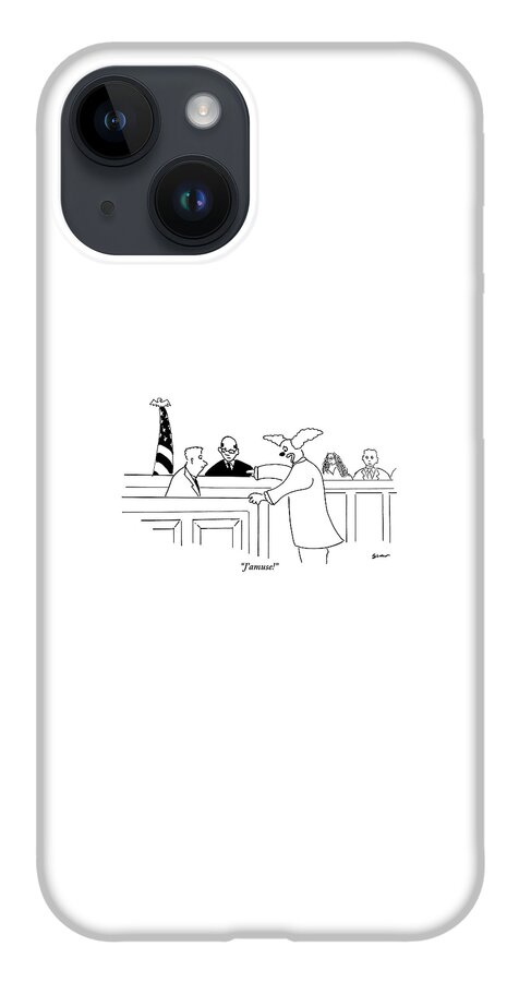 A Clown Points An Accusatory Finger At A Man iPhone Case
