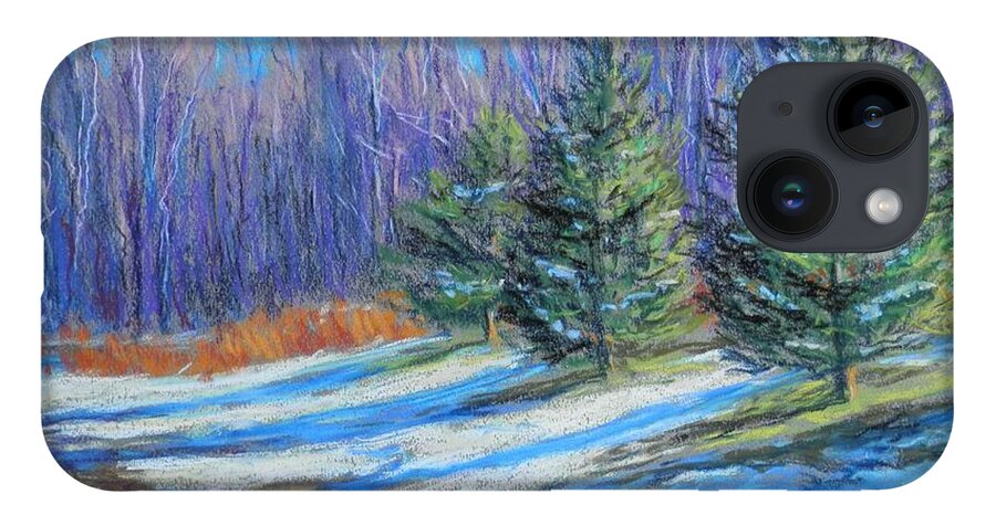 Nature iPhone 14 Case featuring the painting A Slight Thaw by Michael Camp