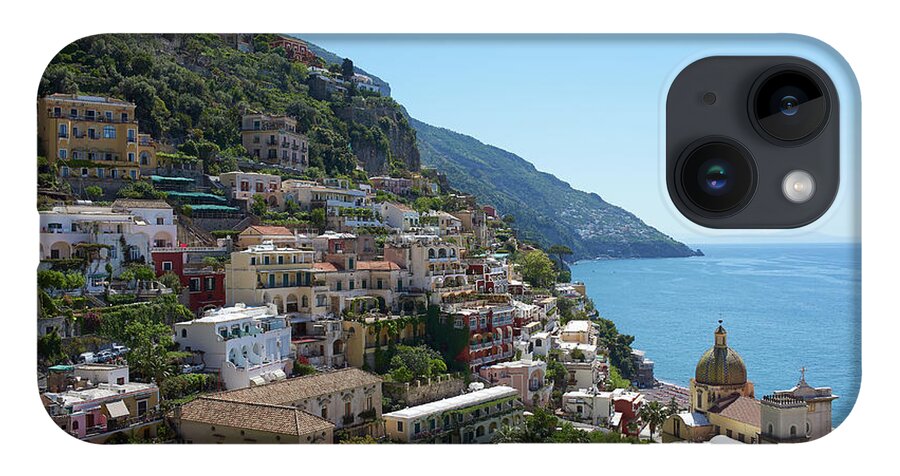 Scenics iPhone Case featuring the photograph Aerial View Of Hillside City, Positano by Larry Williams & Associates