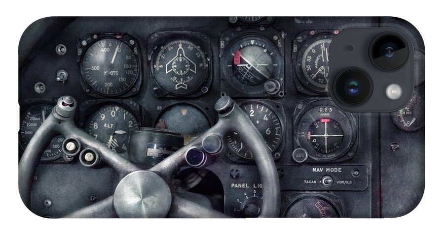 Suburbanscenes iPhone 14 Case featuring the photograph Air - The Cockpit by Mike Savad