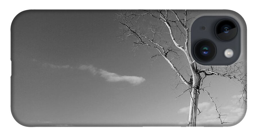 Minimalism iPhone 14 Case featuring the photograph Alone - BW by Wayne Moran