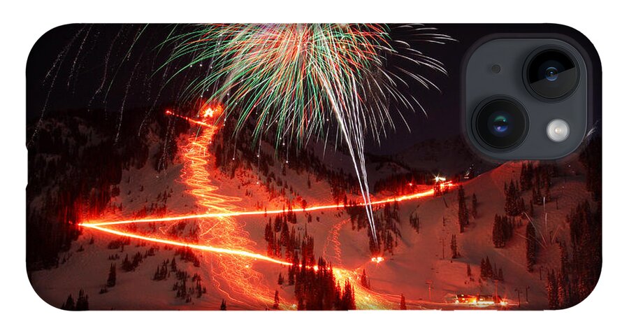 Alta iPhone 14 Case featuring the photograph Alta New Year Celebration and Torchlight Parade by Brett Pelletier