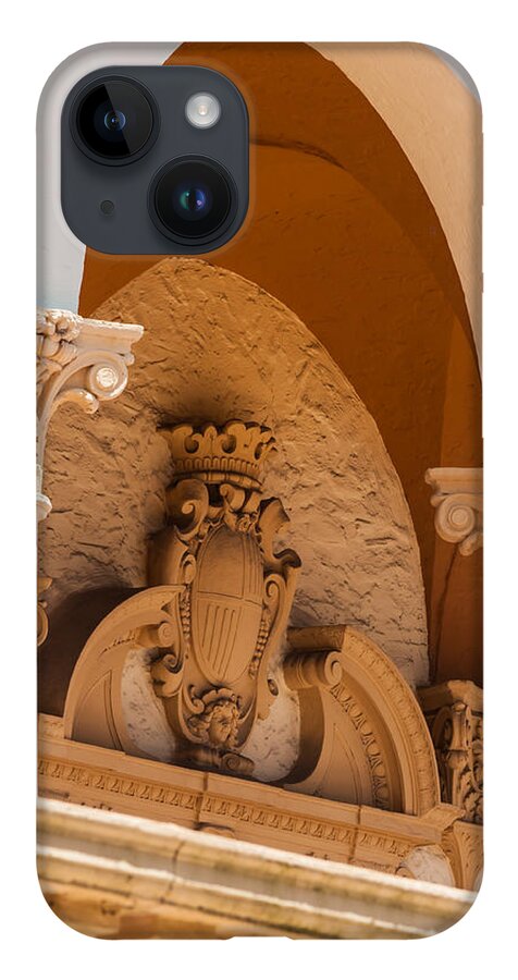 Coral Gables Biltmore Hotel iPhone 14 Case featuring the photograph Alto Relievo Coat of Arms by Ed Gleichman