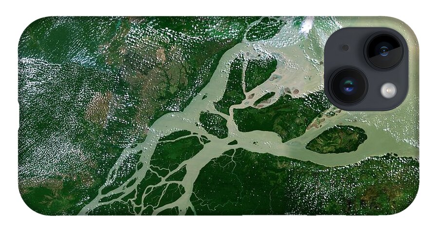 Amazon River iPhone 14 Case featuring the photograph Amazon Delta by Planetobserver/science Photo Library
