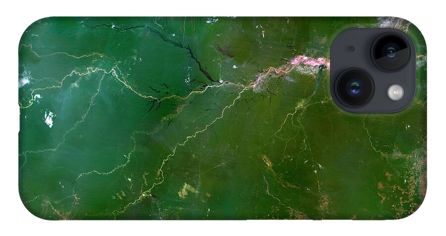 Amazon River iPhone 14 Case featuring the photograph Amazon River by Planetobserver/science Photo Library