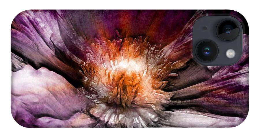 Flowers iPhone 14 Case featuring the digital art Ancient Flower 1 by Lilia D