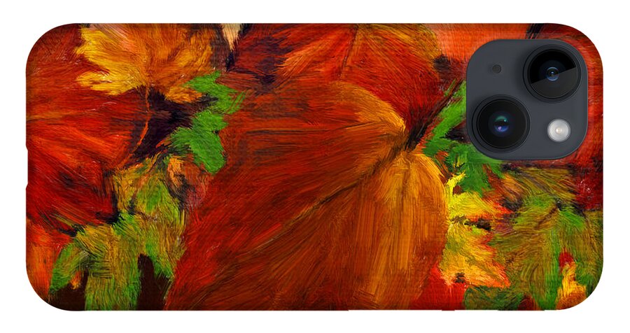 Four Seasons iPhone 14 Case featuring the digital art Autumn Passion by Lourry Legarde